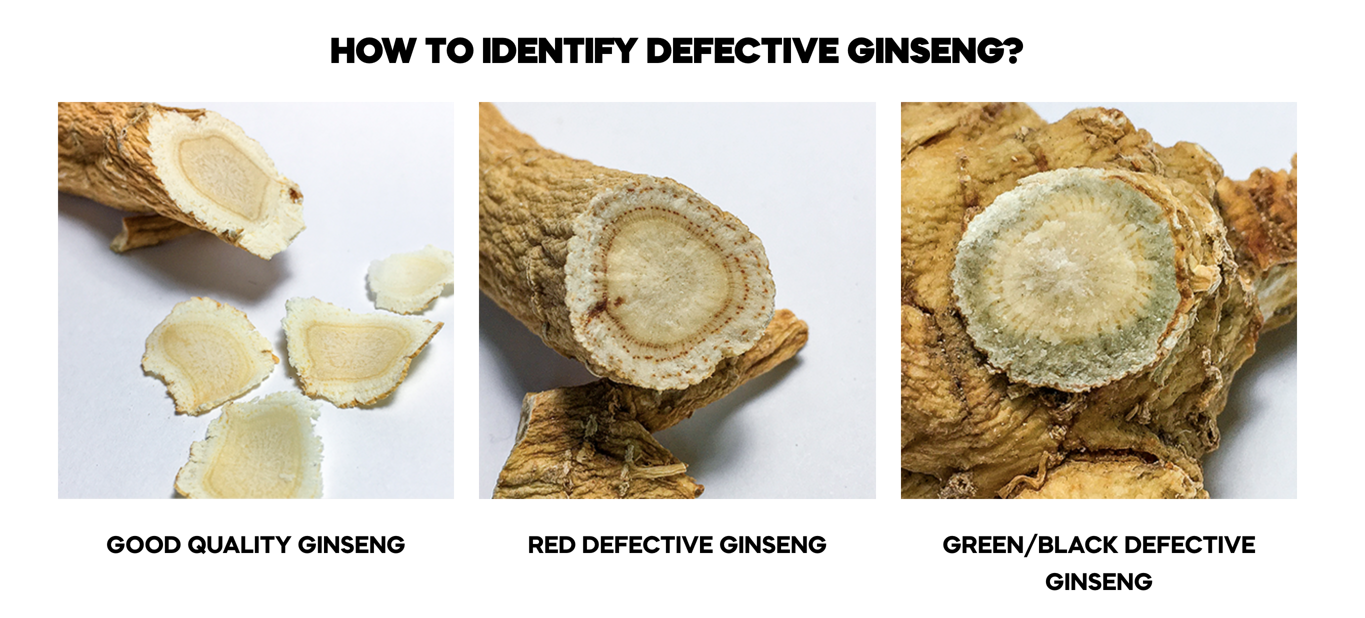 How to identify defective ginseng